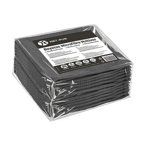 Pano microfibras preto 30x40cm Terry 28gr (pack 10)