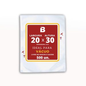 SACO A VACUO 20X30X12 COM 500 UND – DISTRIVAC