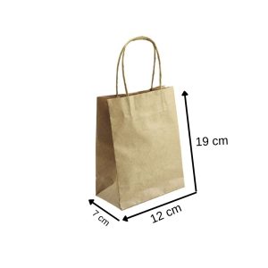 SACOLA PAPEL KRAFT COM ALÇA PP 18X22X10CM COM 10 UND – CHIARA
