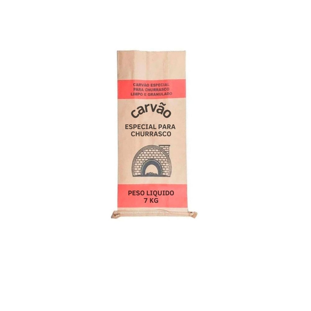 SACO PARA CARVÃO 7KG KRAFT COSTURADO – KIT 54 UNIDADES - Image 2