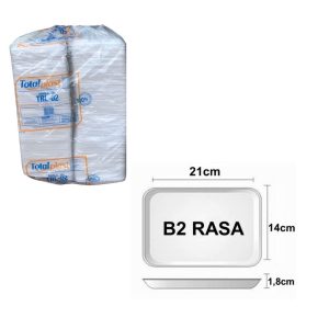 BANDEJA ISOPOR B2 BRANCA COM 400 UNIDADES – TOTALPLAST