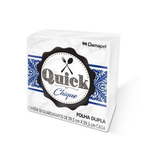 GUARDANAPO FOLHA DUPLA 29,5X29,5 COM 50 FLS – QUICK