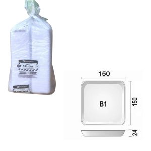 BANDEJA ISOPOR B1 BRANCA 15X15 COM 400 UNIDADES – COPOBRAS