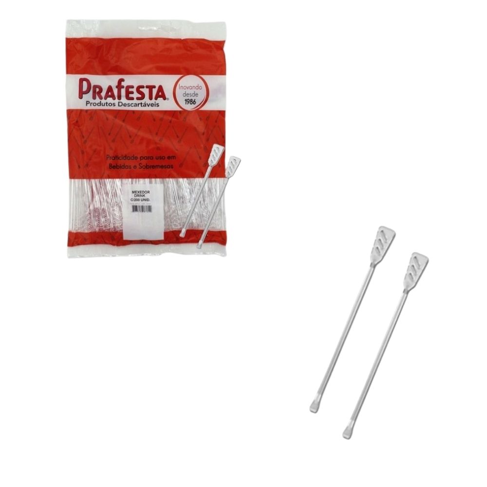 PALHETA PARA MEXER DRINK COM 200 UNIDADES – PRAFESTA - Image 2