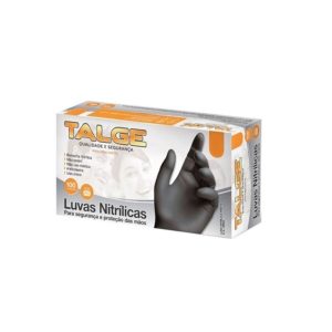 LUVA NITRILICA PRETA TAM M SEM PÓ COM 100 UNID – TALGE