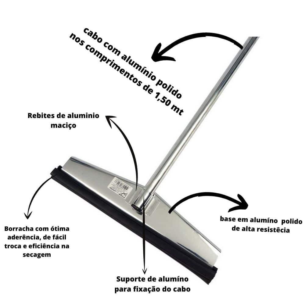 RODO ALUMINIO 50CM COM CABO 1,50MT RODOS 2000 - Image 2