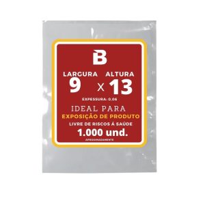 SACO PLASTICO PP 9X13X0,06 COM 1000 UNIDADES – PLASNEBO
