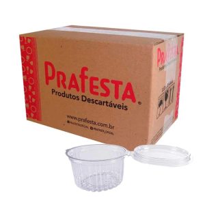 POTE REDONDO 250ML C/ TAMPA ARTICULADA C/200 UNIDADES P742 – PRAFESTA