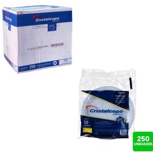 PRATO DESCARTAVEL PR 26 CX COM 250 UNIDADES – CRISTALCOPO