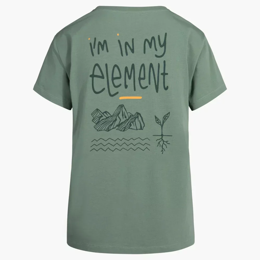 Arbo Women's Organic Cotton T-shirt — Sage Green Earth - Image 3