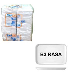 BANDEJA ISOPOR B3 BRANCA 23,5X18X16M COM 100 UNIDADES – TOTALPLAST