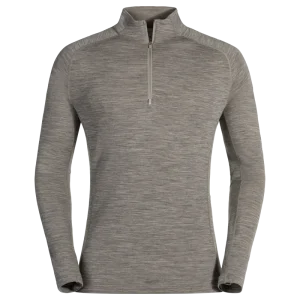Hejma Men's Merino Zip Top — Taupe Beige