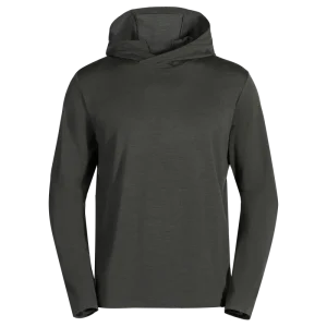 Kora Men's Merino Hoodie — Black Olive