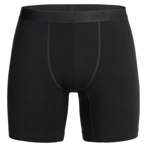 Senti Men's Merino Boxer Briefs Long — Black