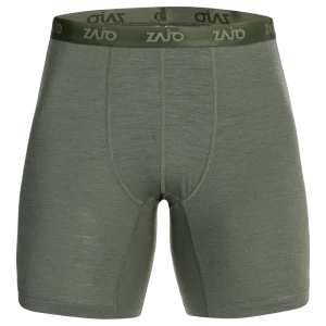 Senti Men's Merino Boxer Briefs Long — Thyme Green