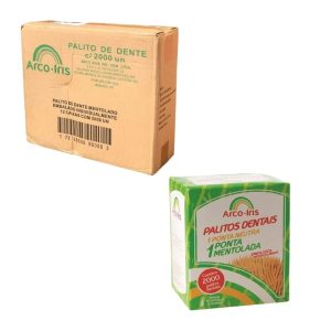 PALITOS DE DENTE DE BAMBU MENTOLADO CAIXA COM 12X2000 – ARCO-IRIS