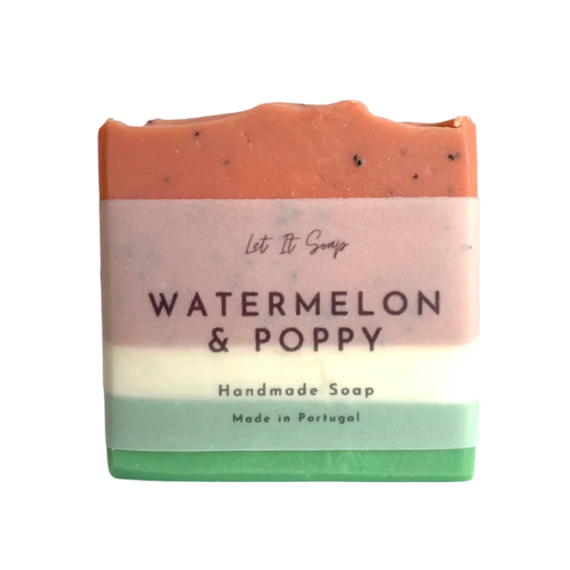 Sabonete Artesanal Esfoliante Watermelon & Poppy (110gr) – Let It Soap - Image 2