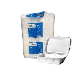 HAMBURGUEIRA QUADRADA ISOPOR 200 UNIDADES – BOM APETITE – BH-101